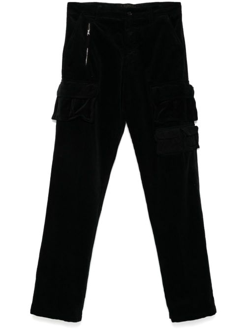 Corduroy cargo trousers - Black