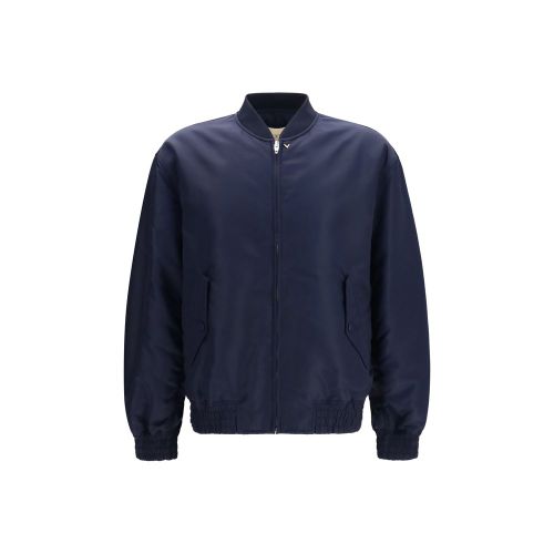 Polyamide Bomber Jacket — Navy