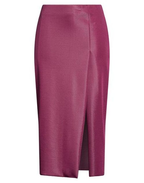 Woman Midi skirt Burgundy Size S Polyester, Cotton