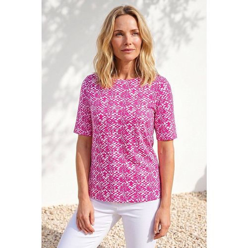 Roman Women's Classic Abstract Print Top in Pink