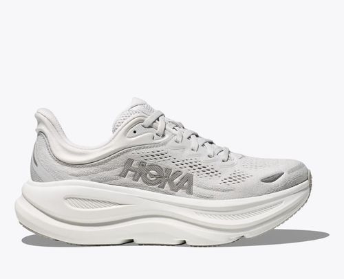 HOKA Women's Bondi 9 Shoes in Stardust/Silver