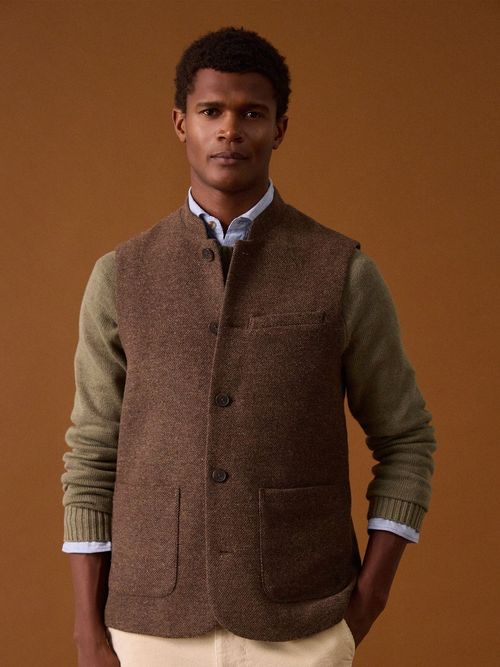 Brown Tweed Gilet