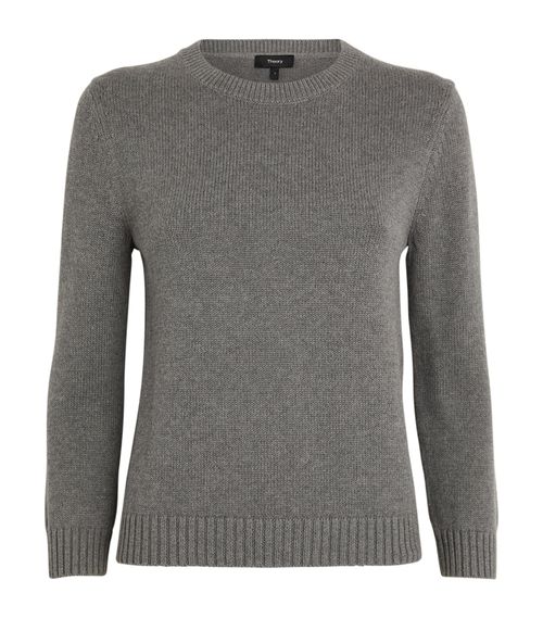 Cotton-Cashmere Shrunken Sweater