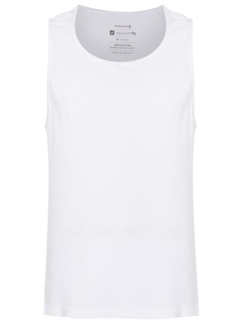 Ribbed cotton tank top - White