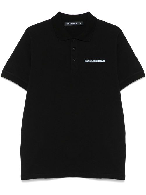 Cotton polo shirt - Black