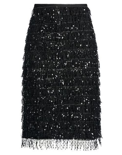 Woman Midi skirt Black Size 8 Polyester, Silk