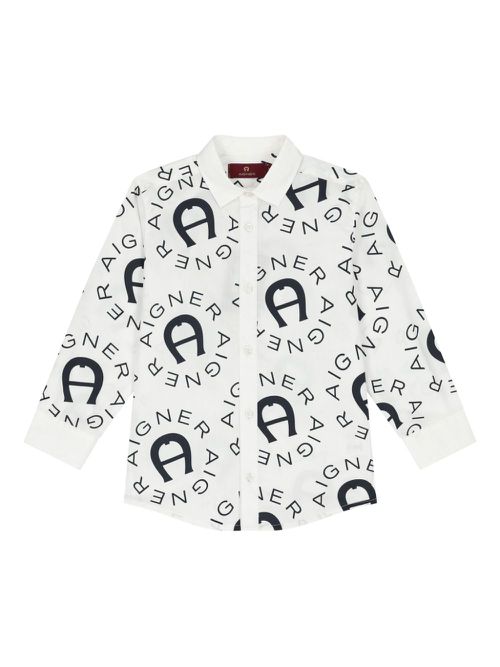 Logo-print shirt - White