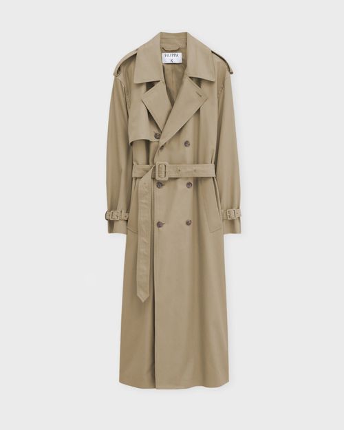 Filippa K Jacket Trench Coat Beige/grön