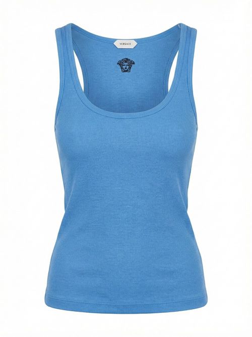 Tank Top Rib With Medusa Embroidery