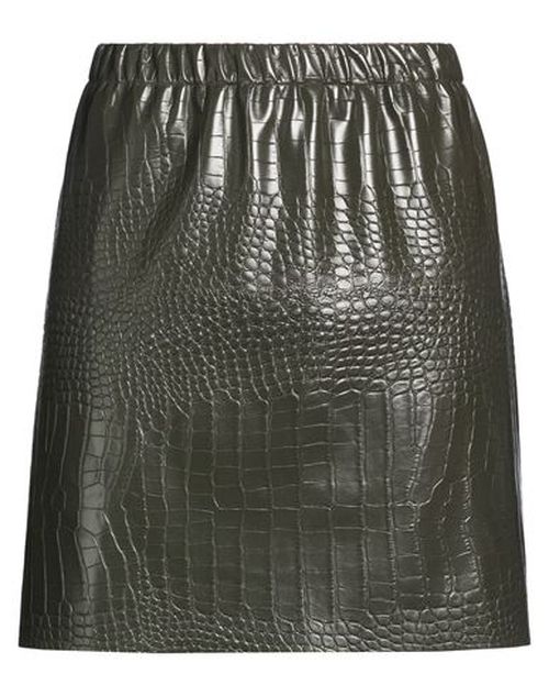 Woman Mini skirt Military green Size L Polyurethane, Polyester