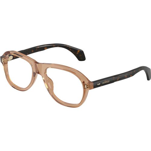 Moncler Uniseks Moncler ME2025U 3037 Optische monturen Acetaat Bruin Transparant Kussen Normaa
