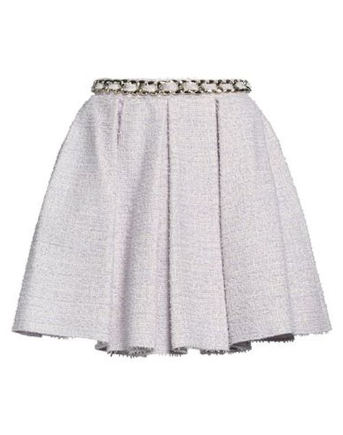 Elisabetta Franchi Woman Mini skirt Lilac Size 4 Cotton, Polyamide, Viscose, Polyester, Acrylic