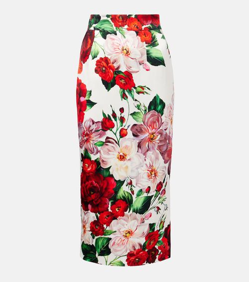Floral midi skirt