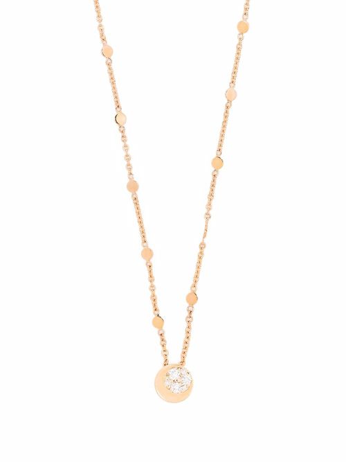 18kt rose gold Luce diamond necklace - Pink