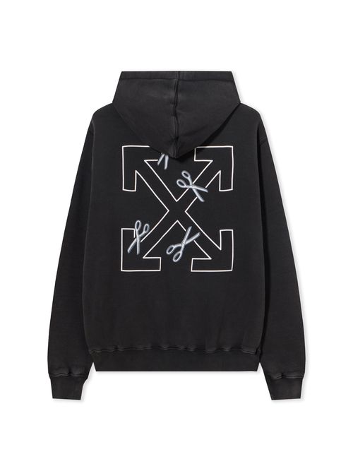 Scissor Arrow Hoodie - Female Sweatshirts Washed Black