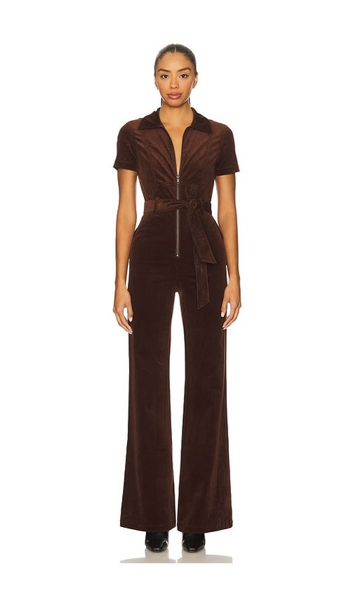 Alice + olivia gorgeous wide leg jumpsuit en color marrón 29 también , 26