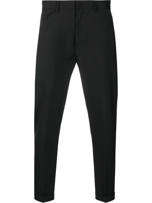 Cropped tailored trousers - Black