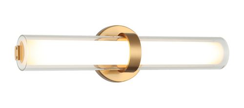 Aged Gold Brass LED Wall Sconce from the Satchie Collection