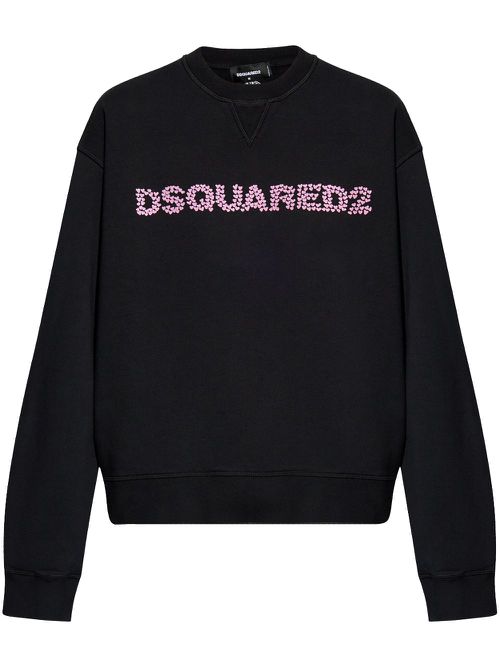 Logo-embroidered sweatshirt - Black