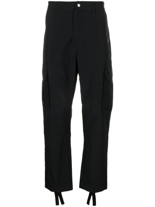 Straight-leg cargo trousers - Black