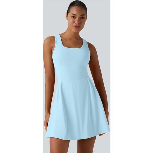 Halara SoftlyZero™ Airy 2-in-1 InstantCool Mini Dance Active Dress with Pockets-Easy Peezy Edition-Longer Length - Spun Sugar