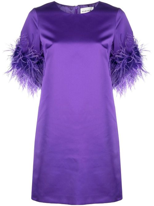 - Feathered Mini Dress