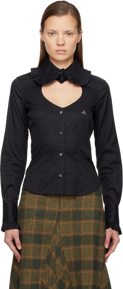 Black Toulouse Frill Shirt