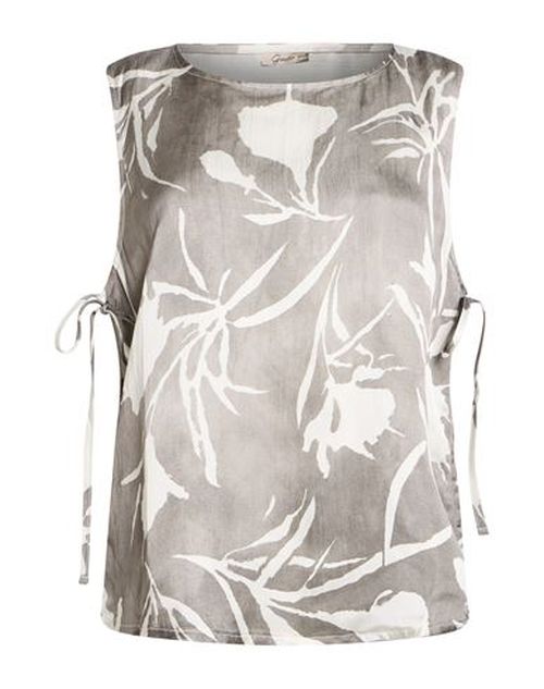 Woman Top Light grey Size 12 Viscose, Linen