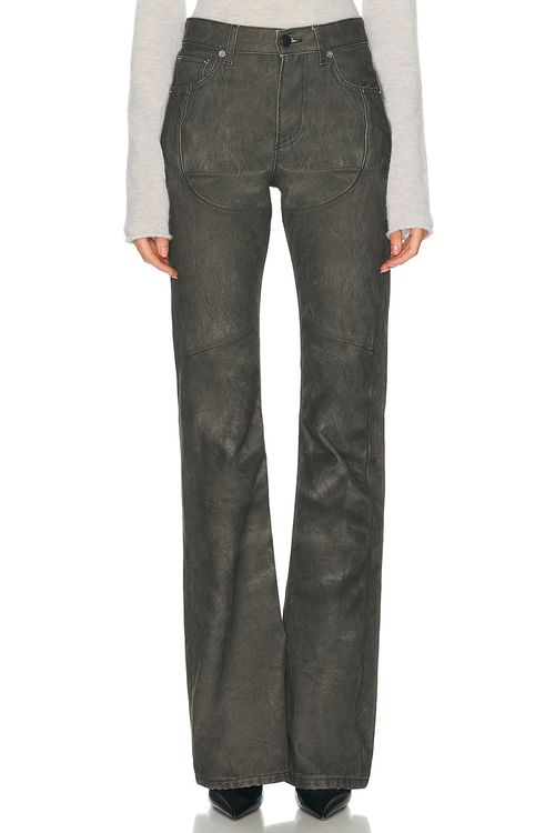 Haikure Flora Pant in Leather Print - Black.  27 also in 25