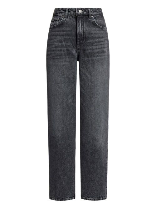 High-rise straight-leg jeans - Grey