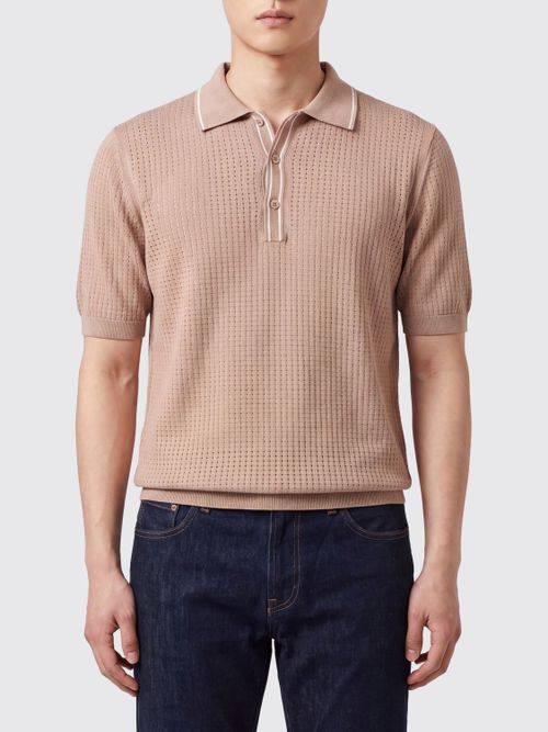 Polo Shirt Men color Brown