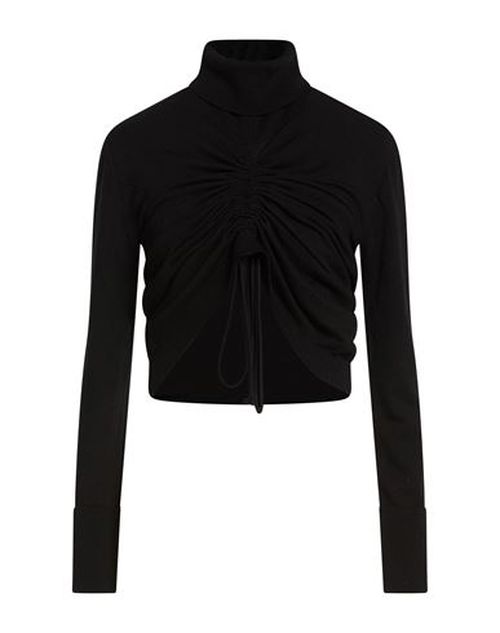 Woman Turtleneck Black Size L Lyocell, Merino Wool, Elastane