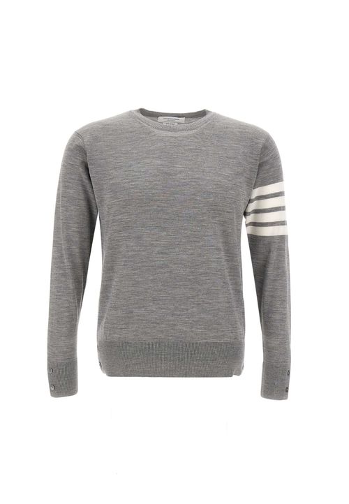 Classic Crew Neck 4bar Merino Wool Pullover