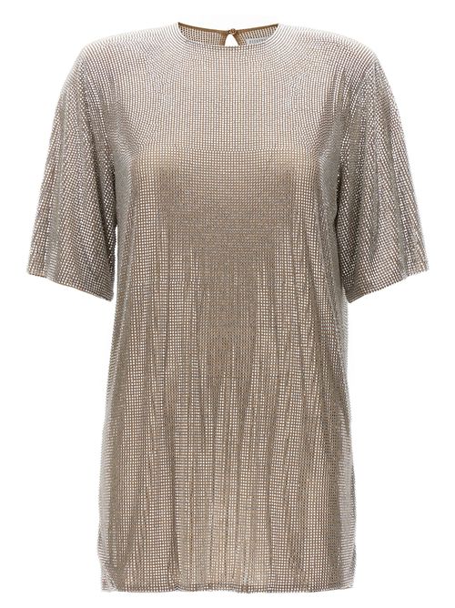 -Crystal T Shirt Beige-Donna