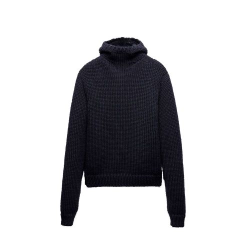 Wool Turtleneck Sweatshirt — Navy