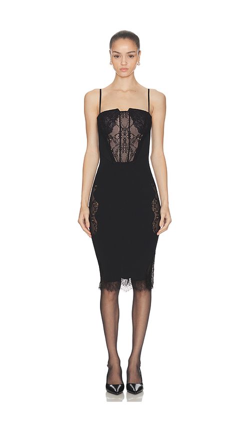 HAELO Collage Corset Dress in Black - Black. M also in XS