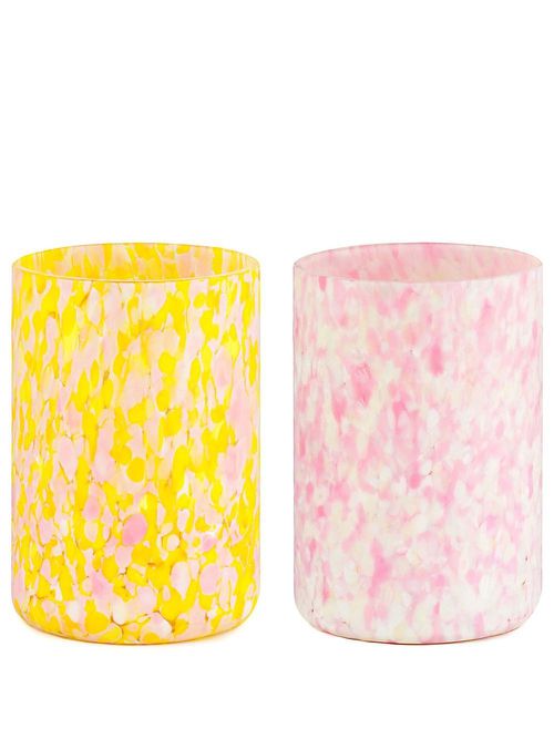 Macchia set of two mixed tumblers - Pink