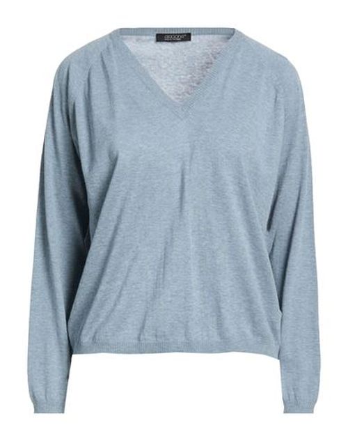 Woman Sweater Slate blue Size 6 Cotton
