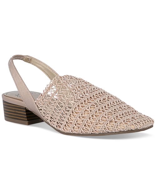 Women's Carolton Woven Slingback Flats - Rose Gold