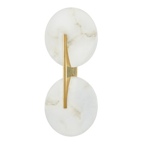 Vintage Brass LED Wall Sconce from the Asteria Collection