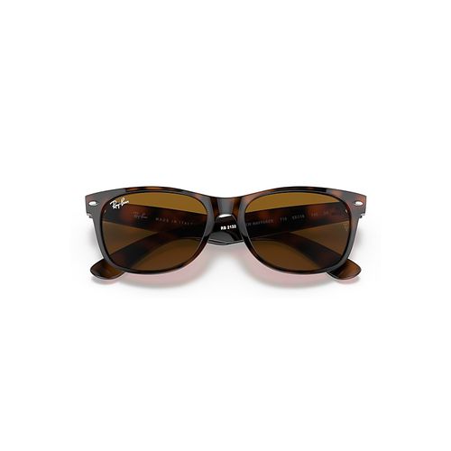 Ray-Ban New Wayfarer Classic Sunglasses Light Havana Frame Brown Lense