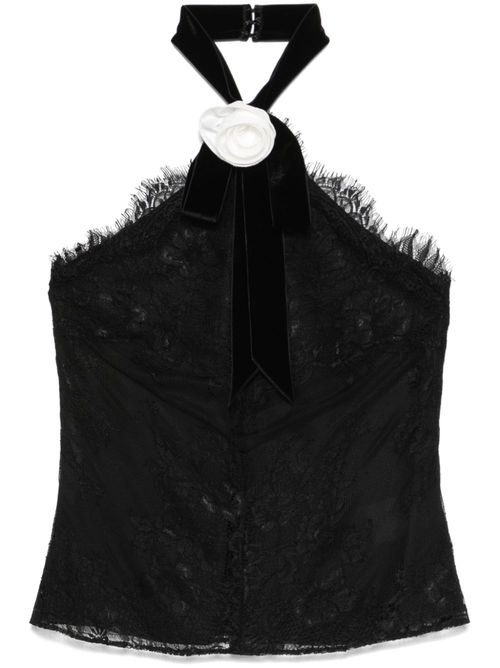 Corded-lace top - Black