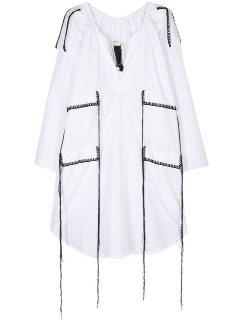 Oberih shift midi dress - White