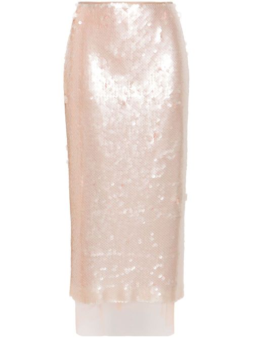 Citrus sequinned pencil skirt - Neutrals