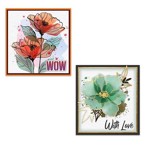 Floral Theme Stamps and Dies 42-piece Kit