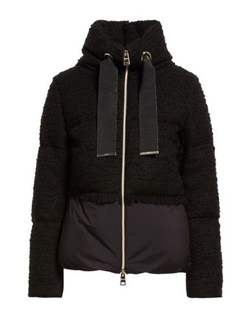 Woman Puffer Black Size 12 Cotton, Virgin Wool, Polyamide