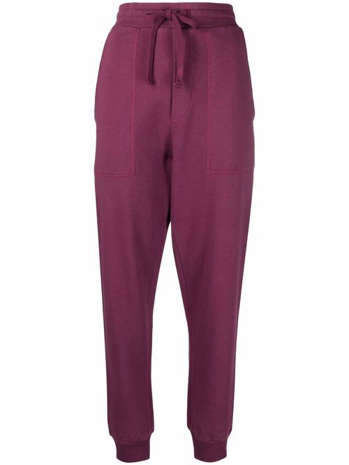 Embroidered-logo track pants - Purple