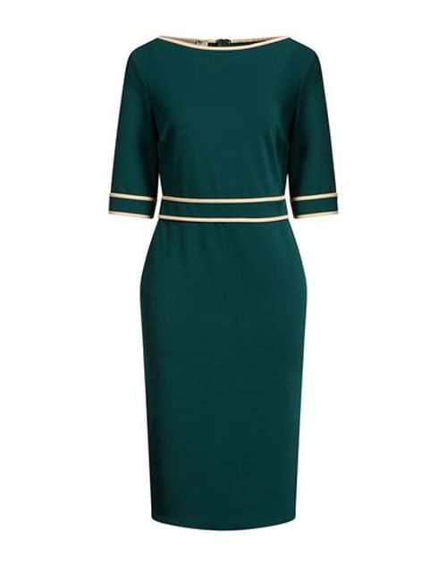 Woman Midi dress Dark green Size S Polyester, Elastane