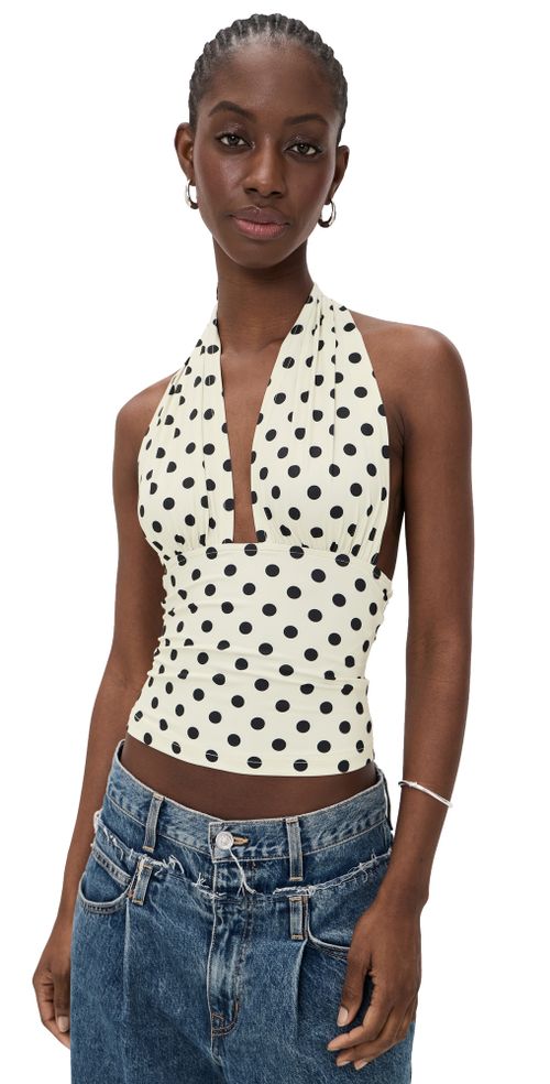 Safari Halter Top Moonlight Polka