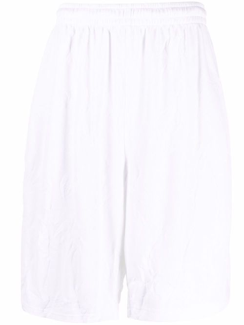 Mesh knee-length shorts - White